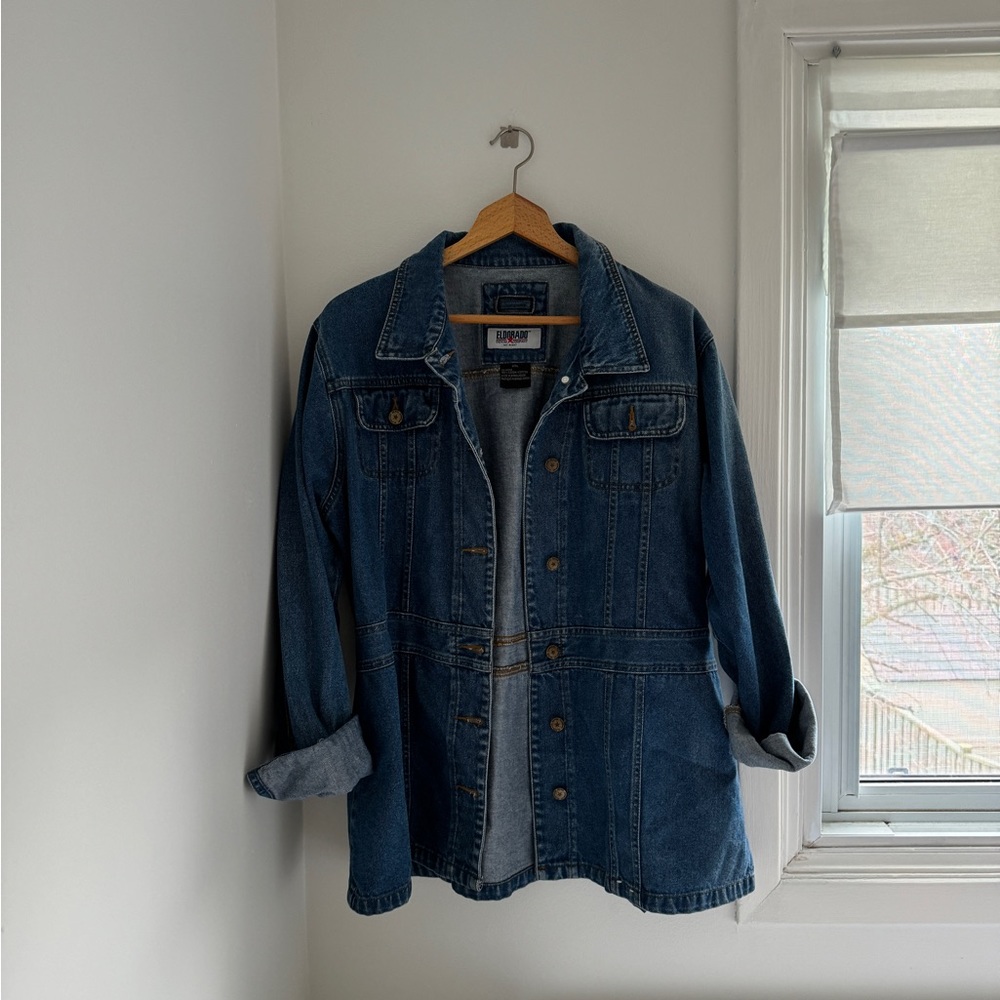 Oversized vintage denim jacket
